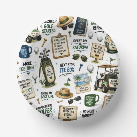Golfpensioen thema  papieren kommen (Voorkant)