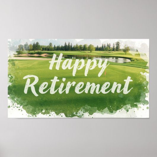 Golfpensioen thema poster (Voorkant)