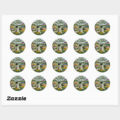 Golfpensioen thema ronde sticker (Vel)