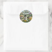 Golfpensioen thema ronde sticker (Tas)