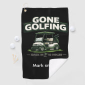 Golfpensioen thema voor golfer  golfhanddoek (Insitu)