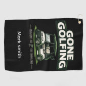 Golfpensioen thema voor golfer  golfhanddoek (Horizontaal)