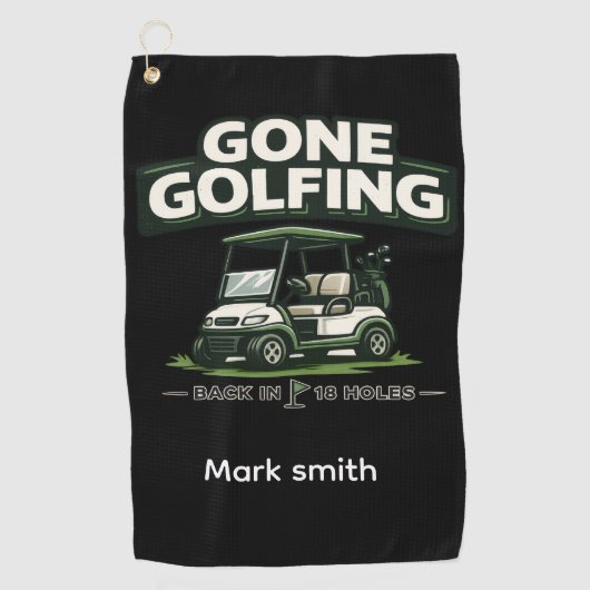 Golfpensioen thema voor golfer  golfhanddoek (Voorkant)