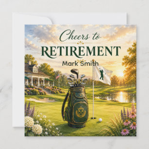 Golfpensioen Thema voor Golfer op de Golfbaan Kaart