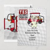 Golfpensioen voor golferpartij briefkaart (Voorkant / Achterkant)