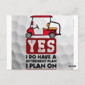 Golfpensioen voor golferpartij briefkaart (Achterkant)