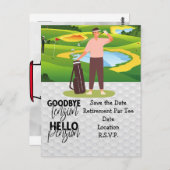 Golfpensioen voor golferpartij briefkaart (Voorkant / Achterkant)