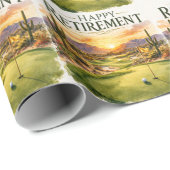 Golfpensioenfeest in Arizona Cadeaupapier (Rol Hoek)