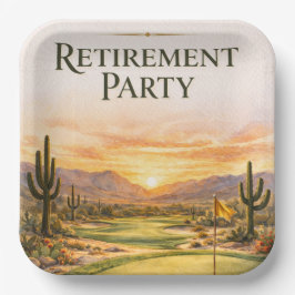 Golfpensioenfeest in Arizona Papieren Bordje