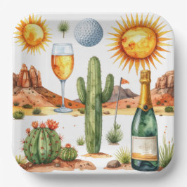 Golfpensioenfeest in Arizona Papieren Bordje