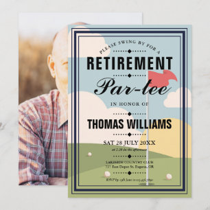 Golfpensioenfeest Partij Foto Kaart