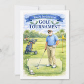 Golfpensioenfeestje Kaart (Voorkant)
