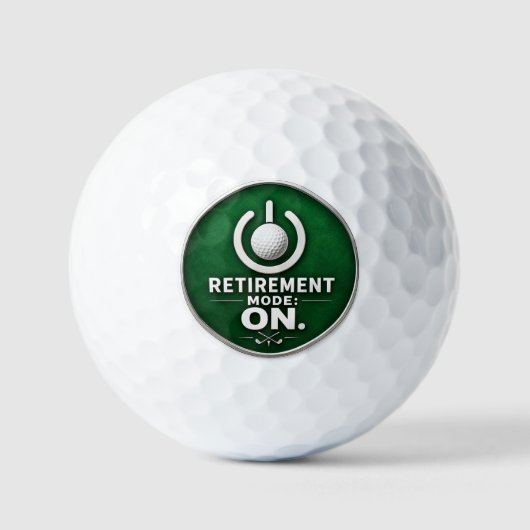 Golfpensioenmodus aan golfballen (Voorkant)