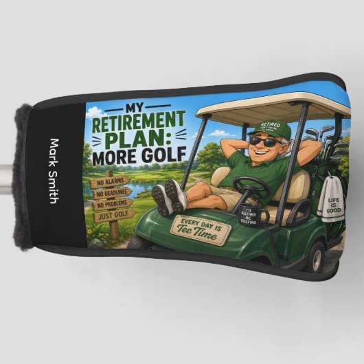 Golfpensioenplan golfheadcover (Voorkant)