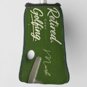 Golfpensioenplan op green golfheadcover (Draai 90)