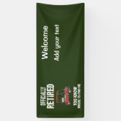Golfpensioenvehikel voor golfer spandoek (Verticaal)