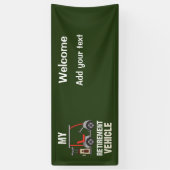 Golfpensioenvehikel voor golfer spandoek (Verticaal)