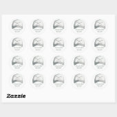 Golfpet Baby Shower Ronde Sticker (Vel)