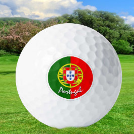 GolfPortugal en Portugese vlag/Golfbal Golfballen