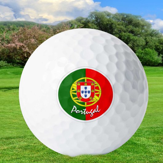GolfPortugal en Portugese vlag/Golfbal Golfballen