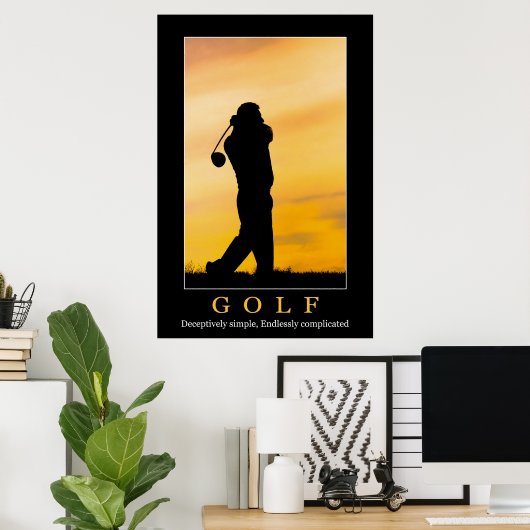 Golfposter Poster (Thuiskantoor)