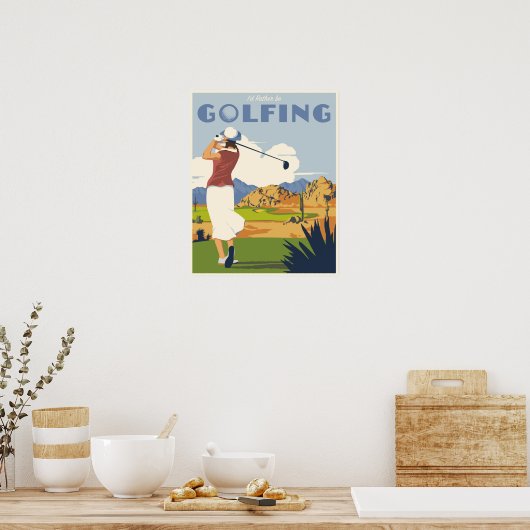 Golfposter Poster (Keuken)