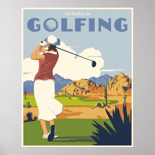 Golfposter Poster (Voorkant)