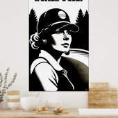 GolfPoster voor vrouwen Poster (Keuken)