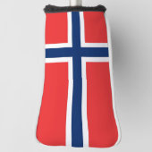 Golfputter Hoesje met Noorse vlag Golfheadcover (Draai 90)