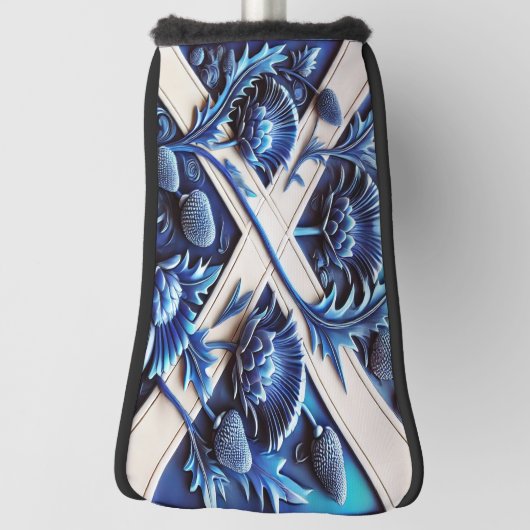 Golfputter Hoesje met Scottish Thistles Design Golfheadcover (Draai 90)