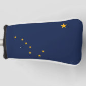 Golfputter Hoesje met vlag van Alaska, Verenigde S Golfheadcover (Voorkant)