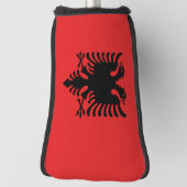 Golfputter Hoesje met vlag van Albanië Golfheadcover (Draai 90)
