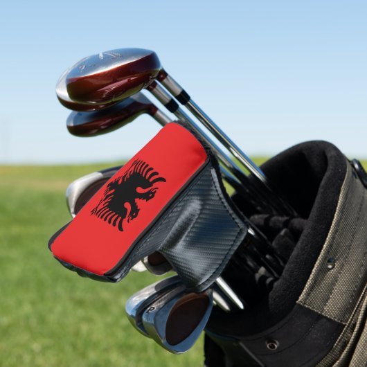 Golfputter Hoesje met vlag van Albanië Golfheadcover (Insitu)