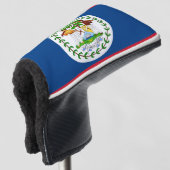 Golfputter Hoesje met vlag van Belize Golfheadcover (3/4 voorkant)