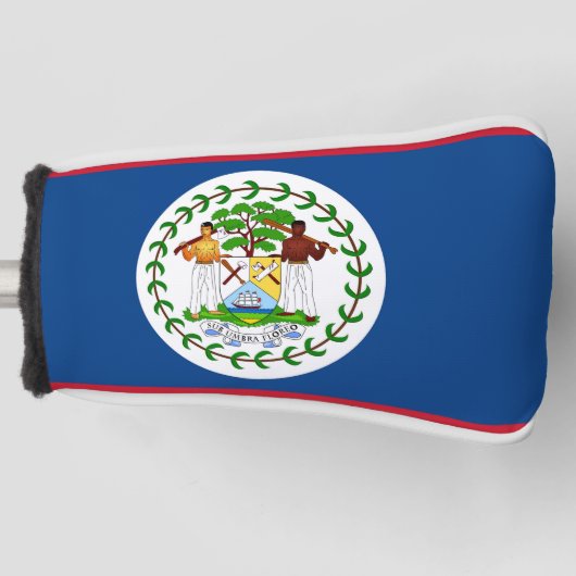 Golfputter Hoesje met vlag van Belize Golfheadcover (Voorkant)
