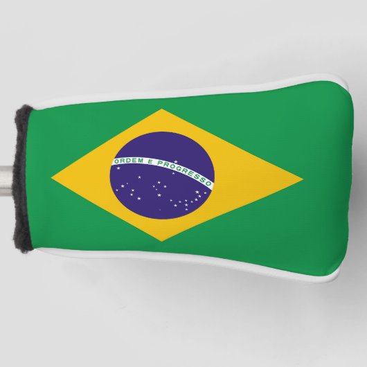 Golfputter Hoesje met vlag van Brazilië Golfheadcover (Voorkant)