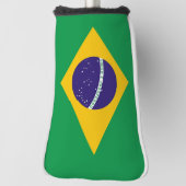 Golfputter Hoesje met vlag van Brazilië Golfheadcover (Draai 90)