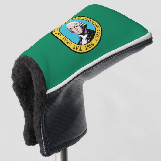Golfputter Hoesje met vlag van de staat Washington Golfheadcover (3/4 voorkant)