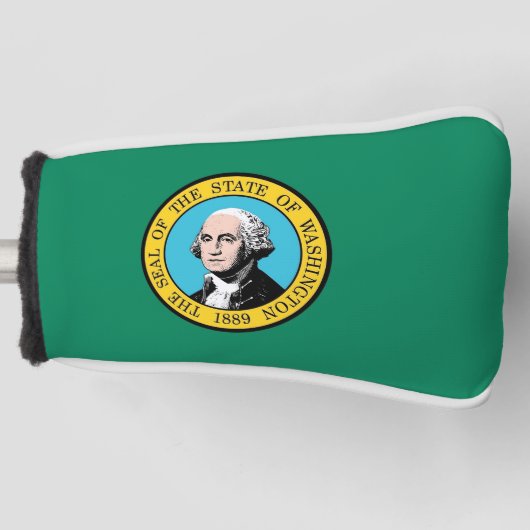 Golfputter Hoesje met vlag van de staat Washington Golfheadcover (Voorkant)