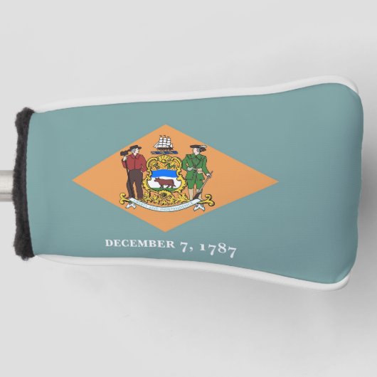Golfputter Hoesje met vlag van Delaware, Verenigde Golfheadcover (Voorkant)