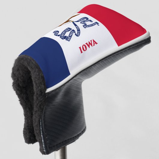Golfputter Hoesje met vlag van Iowa, Verenigde Sta Golfheadcover (3/4 voorkant)