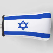 Golfputter Hoesje met vlag van Israel Golfheadcover (Voorkant)