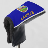 Golfputter Hoesje met vlag van Kansas, Verenigde S Golfheadcover (3/4 voorkant)