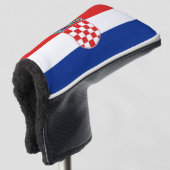 Golfputter Hoesje met vlag van Kroatië Golfheadcover (3/4 voorkant)