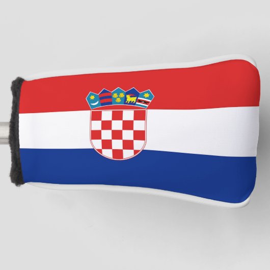 Golfputter Hoesje met vlag van Kroatië Golfheadcover (Voorkant)