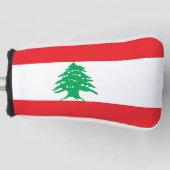 Golfputter Hoesje met vlag van Libanon Golfheadcover (Voorkant)