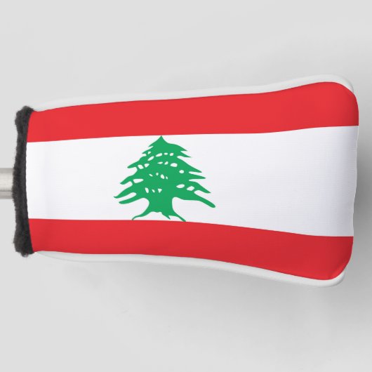 Golfputter Hoesje met vlag van Libanon Golfheadcover (Voorkant)