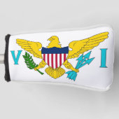 Golfputter Hoesje met vlag van Maagdeneilanden, Ve Golfheadcover (Voorkant)