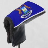 Golfputter Hoesje met vlag van Michigan, Verenigde Golfheadcover (3/4 voorkant)