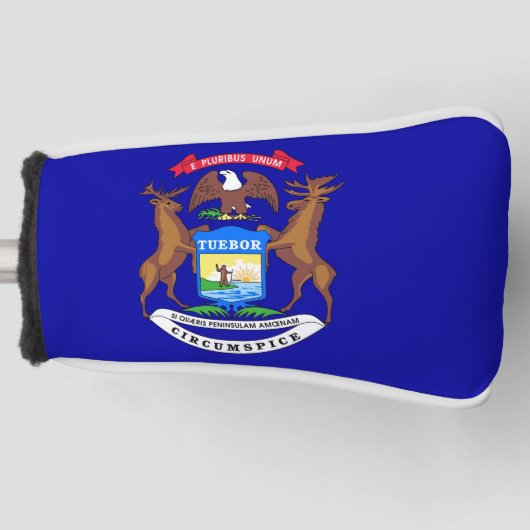 Golfputter Hoesje met vlag van Michigan, Verenigde Golfheadcover (Voorkant)